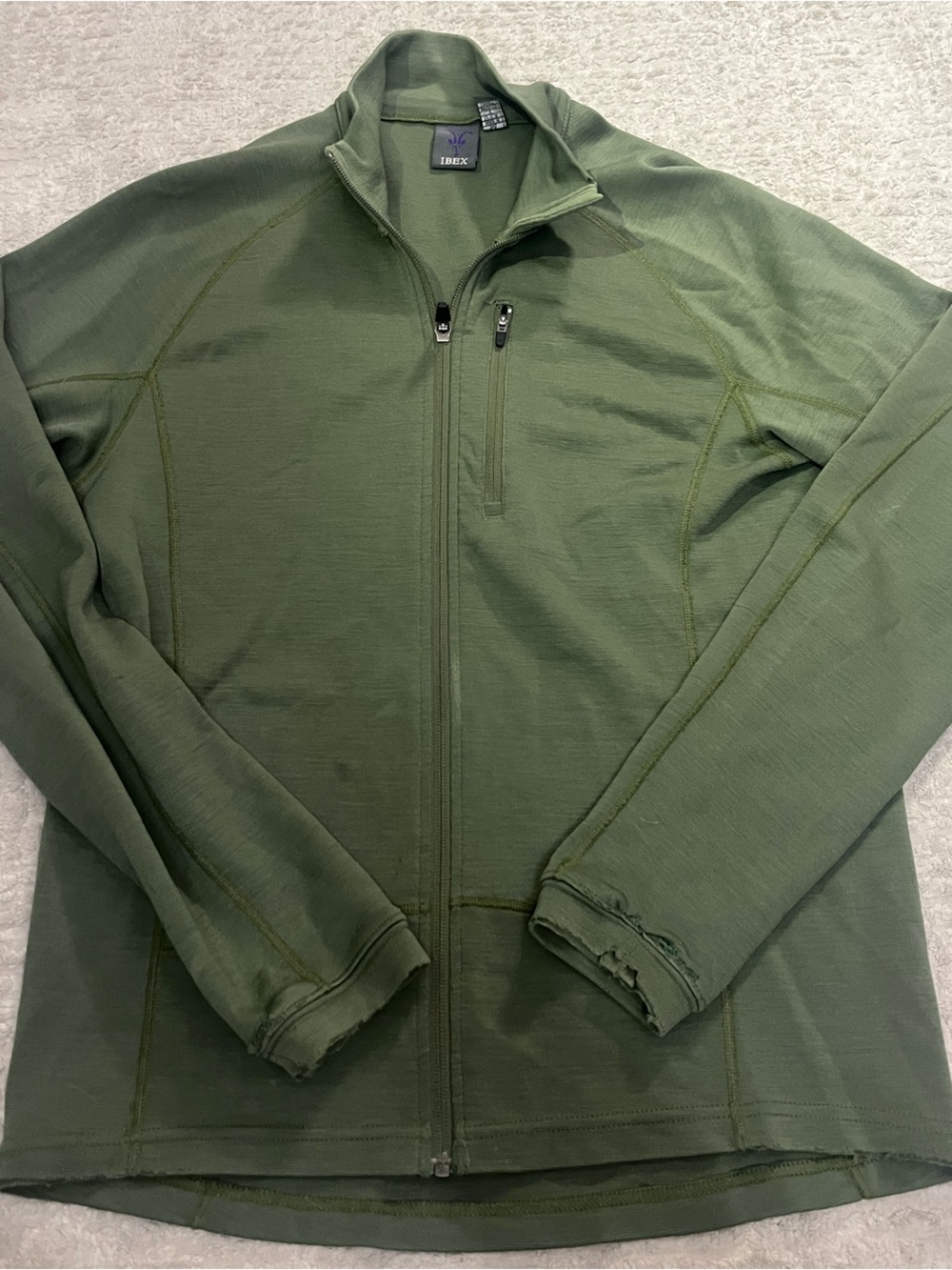 IBEX Flawed Zip Up Merino Wool Jacket